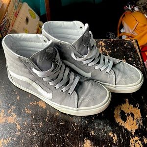 Charcoal Gray High Top Vans